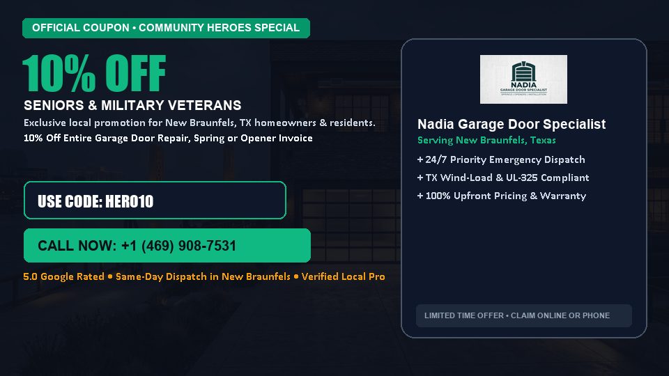 Nadia Garage Door Specialist 10% OFF Seniors & Military Veterans